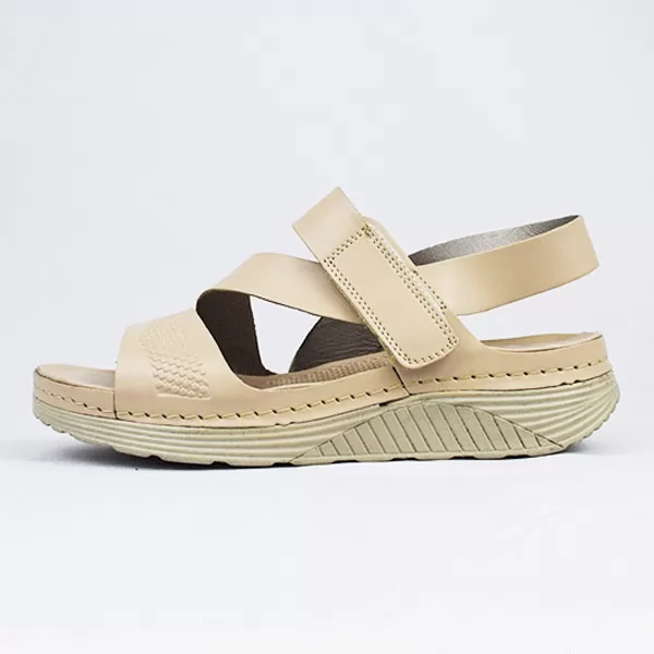 Sandale confort pour femme s011 beige claire